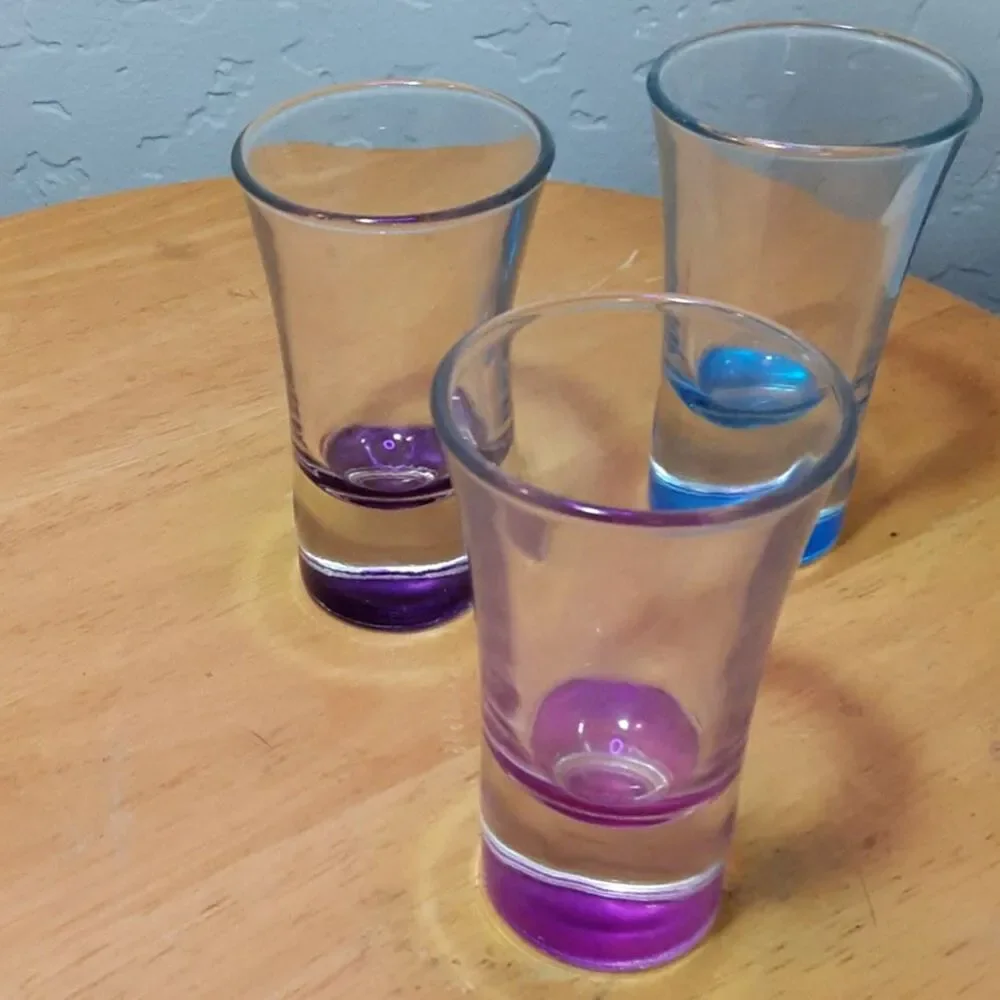 Cordial or Shot Glasses with a Thick Base 3 in the Set ~Vintage~1950's